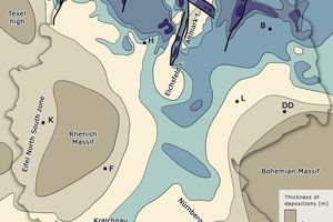  »2 Thickness distribution of the Keuper – reconstruction from over 2 500 deep borings and numerous surface exposures, modified model from [1] 