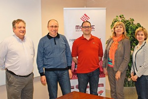  »1 François Villalba, Salvena; Alexander Shaklov, CEO 5th Element; Marcos Morte, CEO Morte; Olga Komanenkova, 5th Element; and Elena Blinova, Salvena (from left to right) 