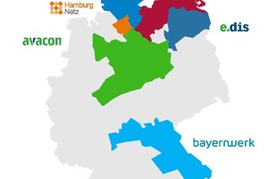  »1 Netzgebiete der E.ON  mit nachgelagerten Netzbetreibern in Deutschland 