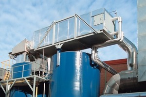 »2 Flue gas/water heat exchanger with a hot bypass: it provides supplementary energy for drying 