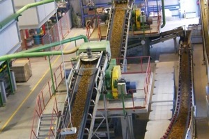  ››4 View of the two-stage roller line with two identical fine roller mills Titan 1 000 x 1 000 – M as well as discharge conveyor to the round storage 