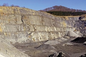  »1 Konkordante Lagerung von Grauwacke und Karbonat im Steinbruch Berge/Nordrhein-Westfalen 