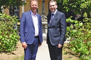  » Der scheidende und der neue TBE-Präsident: Heimo Scheuch (links) und Ioannis Maliouris  