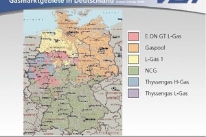  »1 Gasmarktgebiete in Deutschland  