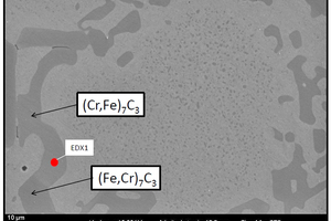  »8 Scanning electron micrograph of the microstructure of chromium alloy cast iron 