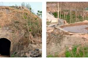  »17 Round down-draught kiln and water permeating from the top of the kiln in order to create the reducing atmosphere, modelled on an antique brick and tile plant (the photos were taken at Xian Xianmin) 