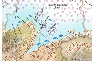  »8 Model of the palaeogeographic situation at the time of the Zechstein subdivision, from: [1] 