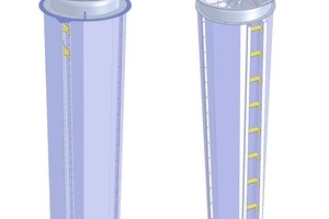  »7 Vertikal rotierender Lüfter: nie­drige (links) und hohe Luftgeschwindigkeit (rechts) 
