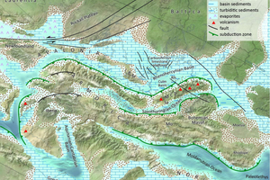 »4 Model of the palaeogeographic situation at the time of the Lower Carboniferous, from: [1] 
