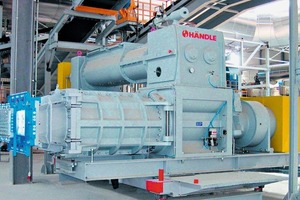  »3 A Futura II type E75a/70v combined de-airing extrusion machine with a type-MDVG 1025f de-airing double-shaft mixer – all by Händle 