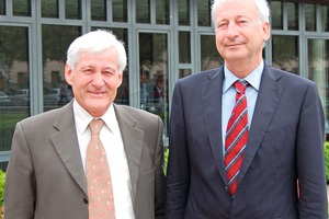  Hubert L. Thater (rechts), Vorstandsvorsitzender, und der langjährige Geschäftsführer des Güteschutz Süd e.V., Josef Nitzl, der Ende des Jahres in den Ruhestand geht 