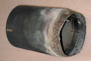  »7 Damaged burner tube (metal) after a mere six months in service under aggressive environmental conditions  