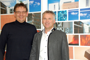  »1 Schlagmann site manager in Zeilarn Heinz Girgner (left) and Johannes Edmüller at the new research centre in Zeilarn 